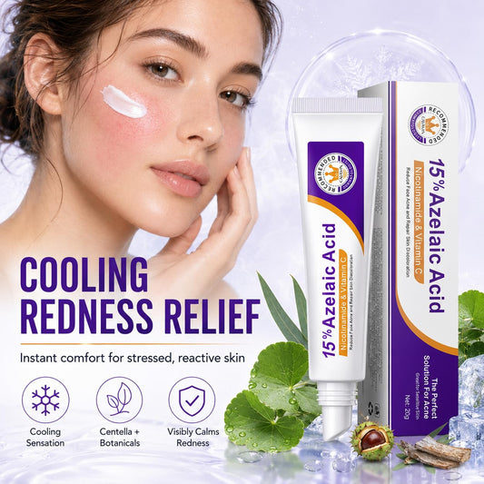 15% Azelaic Acid Face Cream: Complete Guide for Uneven Tone, Redness & Clogged Pores