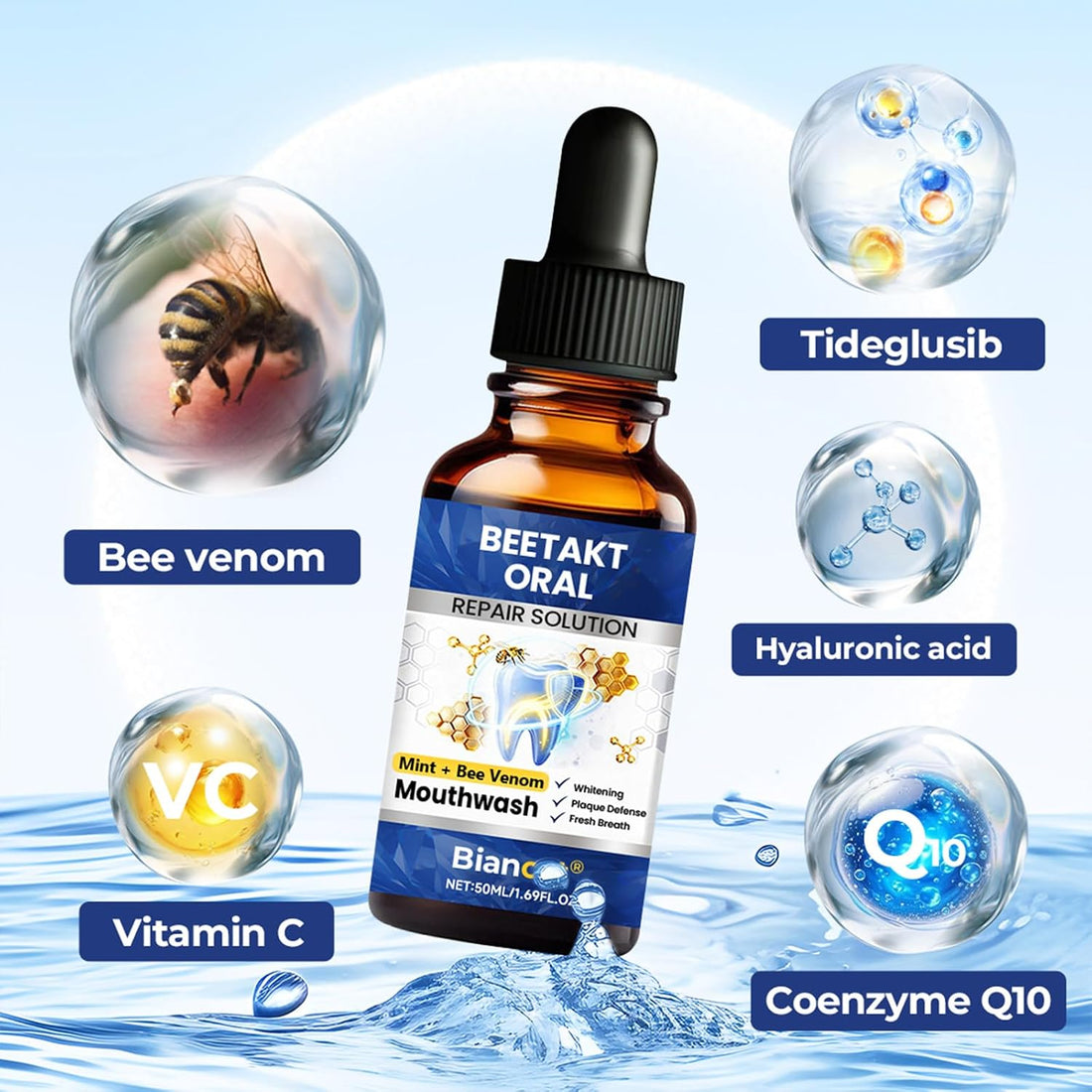 Natural Bee Venom Gum Care Drops: Refresh Breath & Support Oral Health With Feimuko Oral Drops