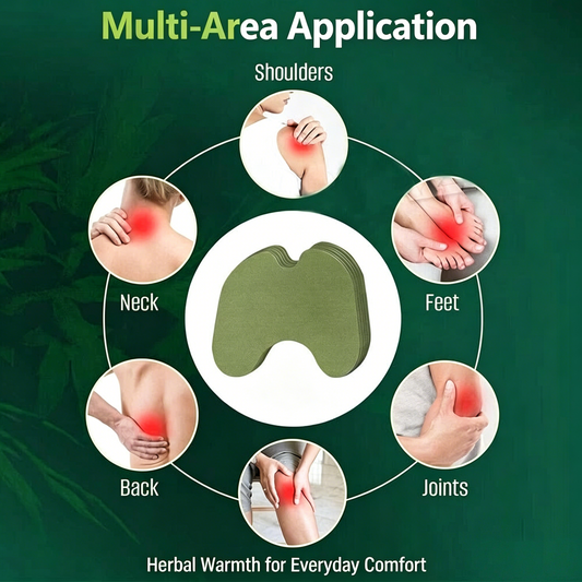 100 PCS Mugwort Herbal Knee Patches | Versatile Gentle Herbal Patches for Knee, Neck, Back, Hands & Feet
