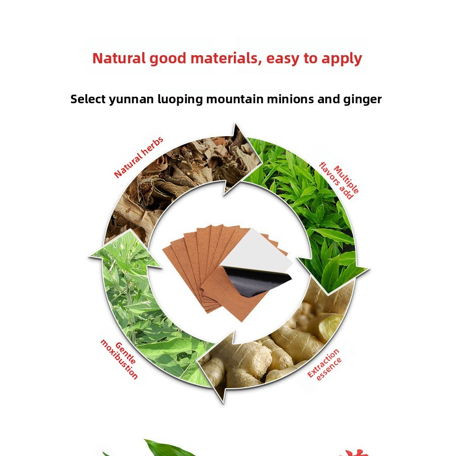 100 Pieces Artemisia & Ginger Herbal Warmth Patch | Self‑Adhesive Heating Pad for Body Relaxation & Comfort | Natural Heat Patch for Shoulder, Neck, Waist, Abdomen & Joints