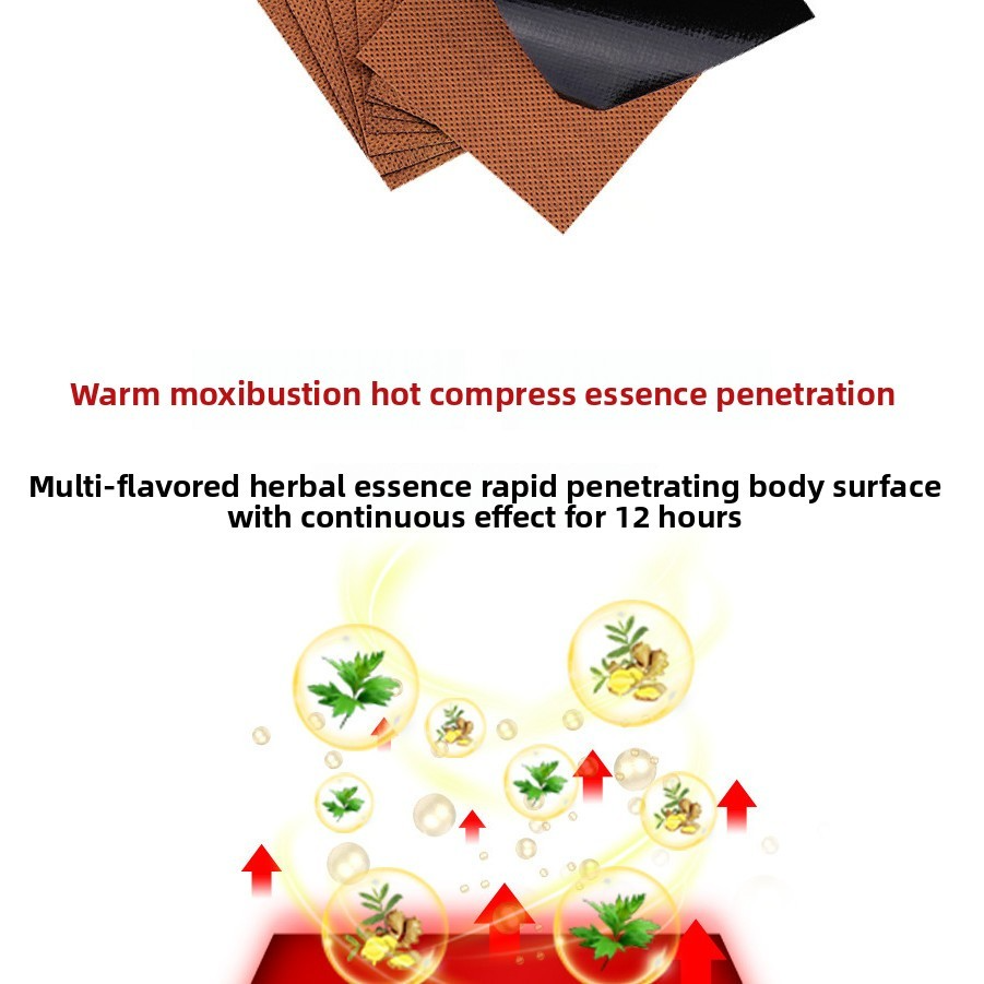 100 Pieces Artemisia & Ginger Herbal Warmth Patch | Self‑Adhesive Heating Pad for Body Relaxation & Comfort | Natural Heat Patch for Shoulder, Neck, Waist, Abdomen & Joints