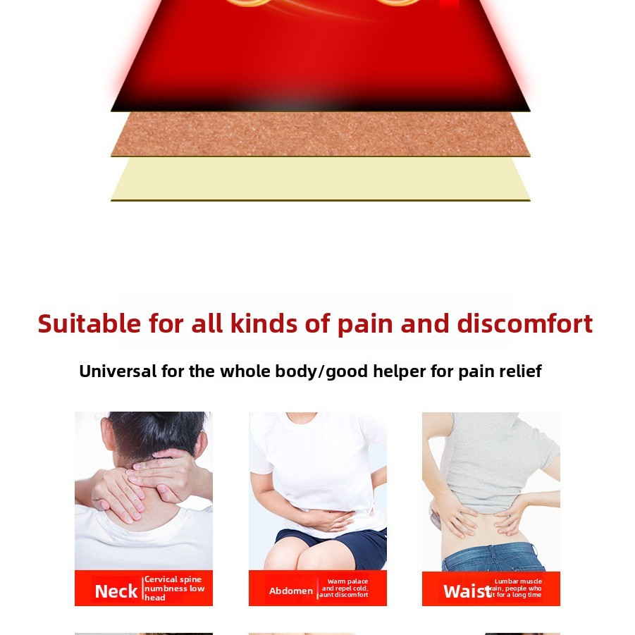100 Pieces Artemisia & Ginger Herbal Warmth Patch | Self‑Adhesive Heating Pad for Body Relaxation & Comfort | Natural Heat Patch for Shoulder, Neck, Waist, Abdomen & Joints