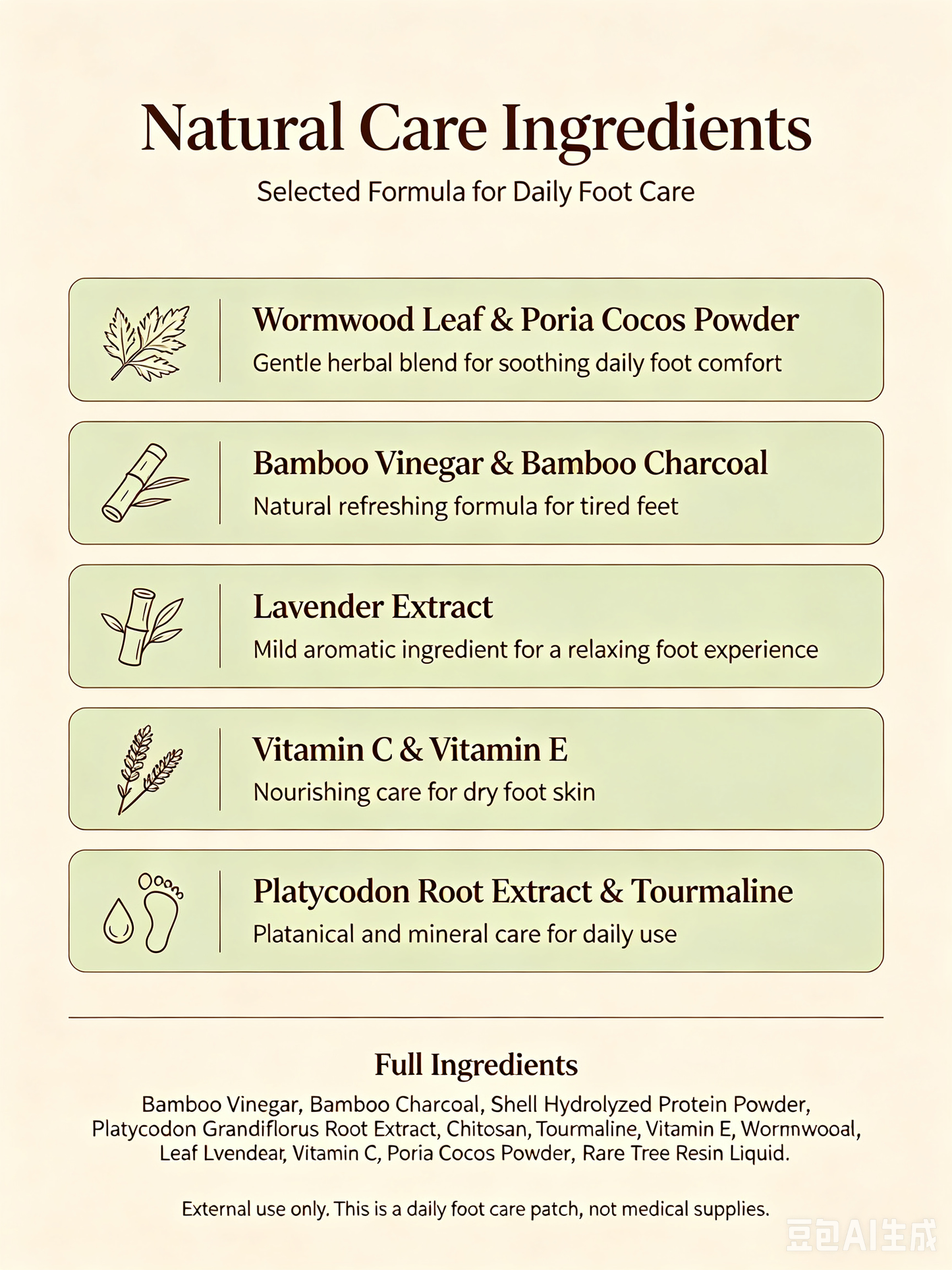 Old Beijing Herbal Foot Patches 30 Counts, Bamboo Charcoal Wormwood Foot Care Pads, Natural Plant Foot Plasters for Daily Foot Relaxation, Night Use Foot Stickers for Home Use