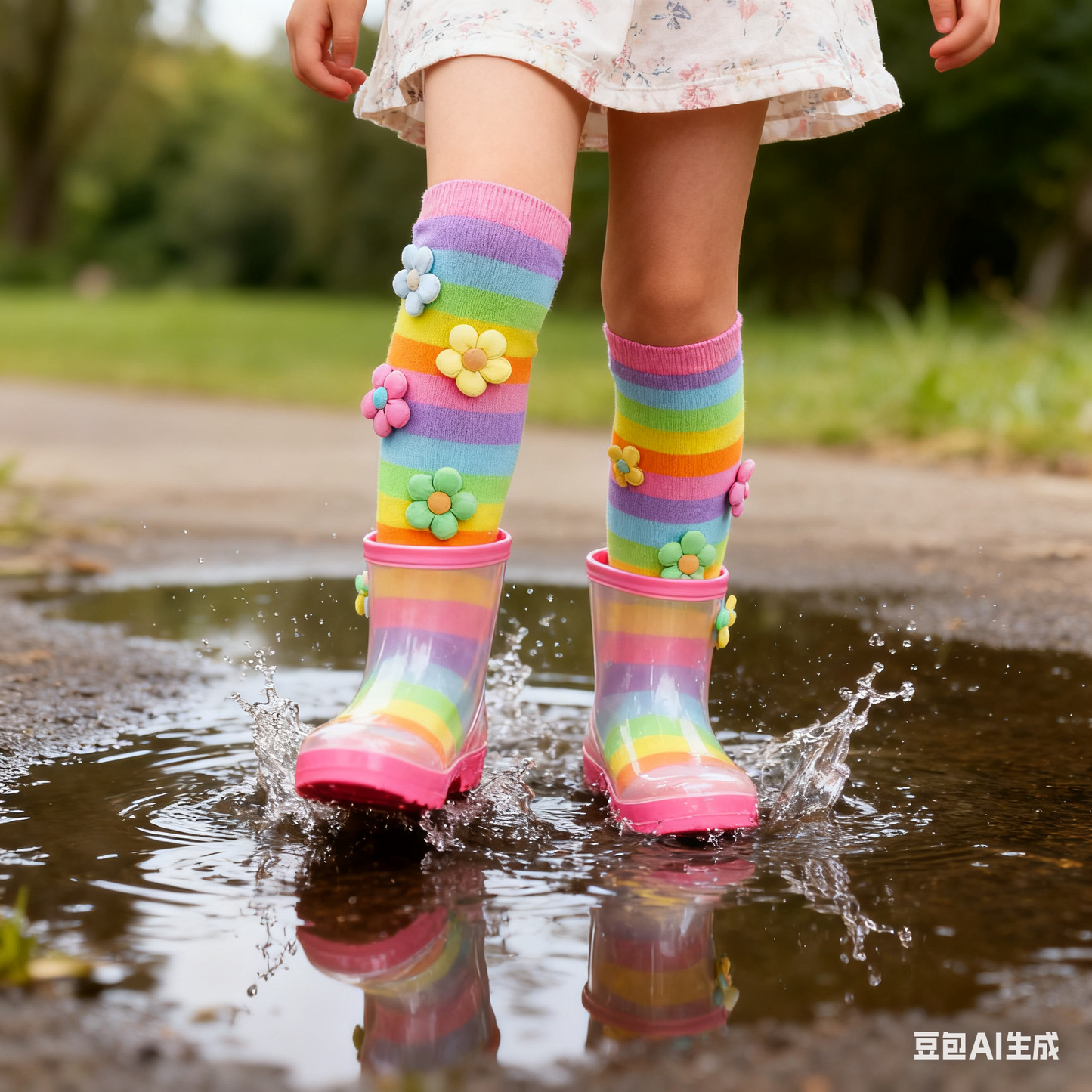 BoBo 3D Caterpillar Knee-High Socks | Mismatched Fun Socks for Kids & Adults | Novelty Gift for Crazy Sock Day