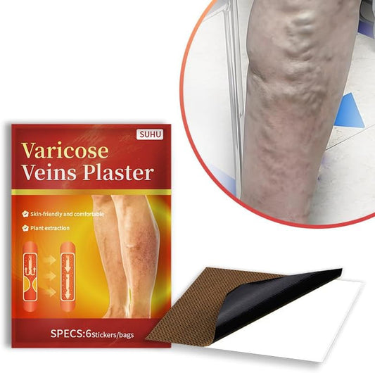 Varicose Veins Relief Plasters, 2 - Pack (12Pcs) for Bulging Veins & Leg Discomfort, Plant - Based, Skin - Friendly