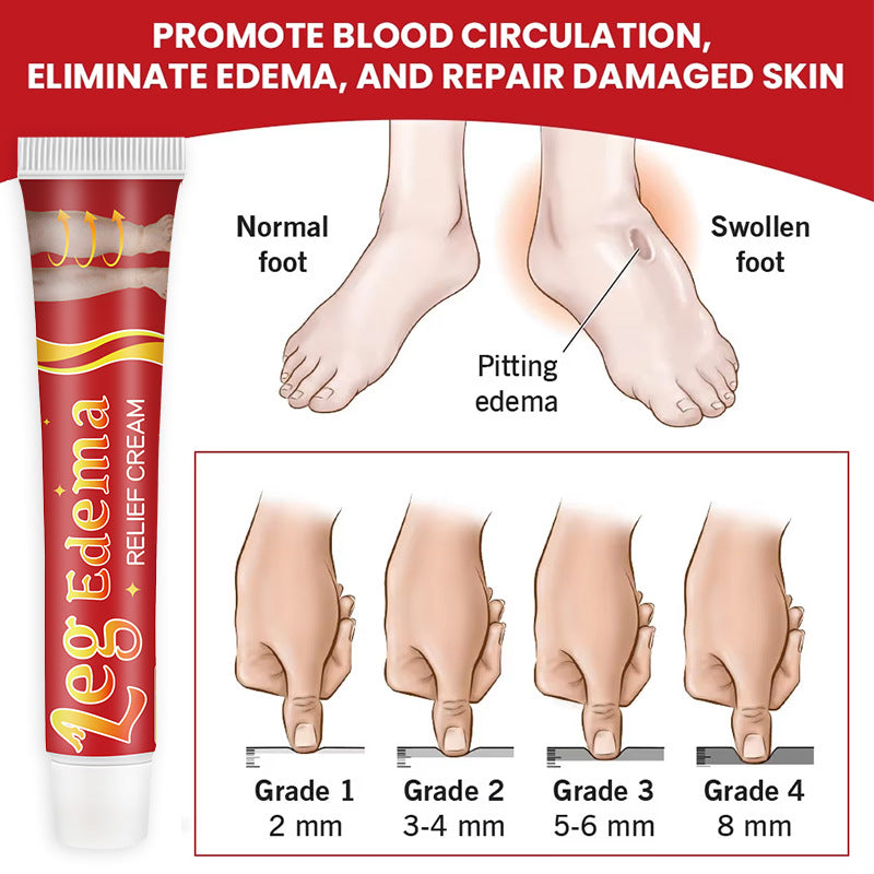 Leg Slimming Massage Cream - Natural Plant Formula, Soothing Swelling & Tightening Skin, Edema Relief for Legs, Light & Non-Greasy, Suitable for Sensitive Skin