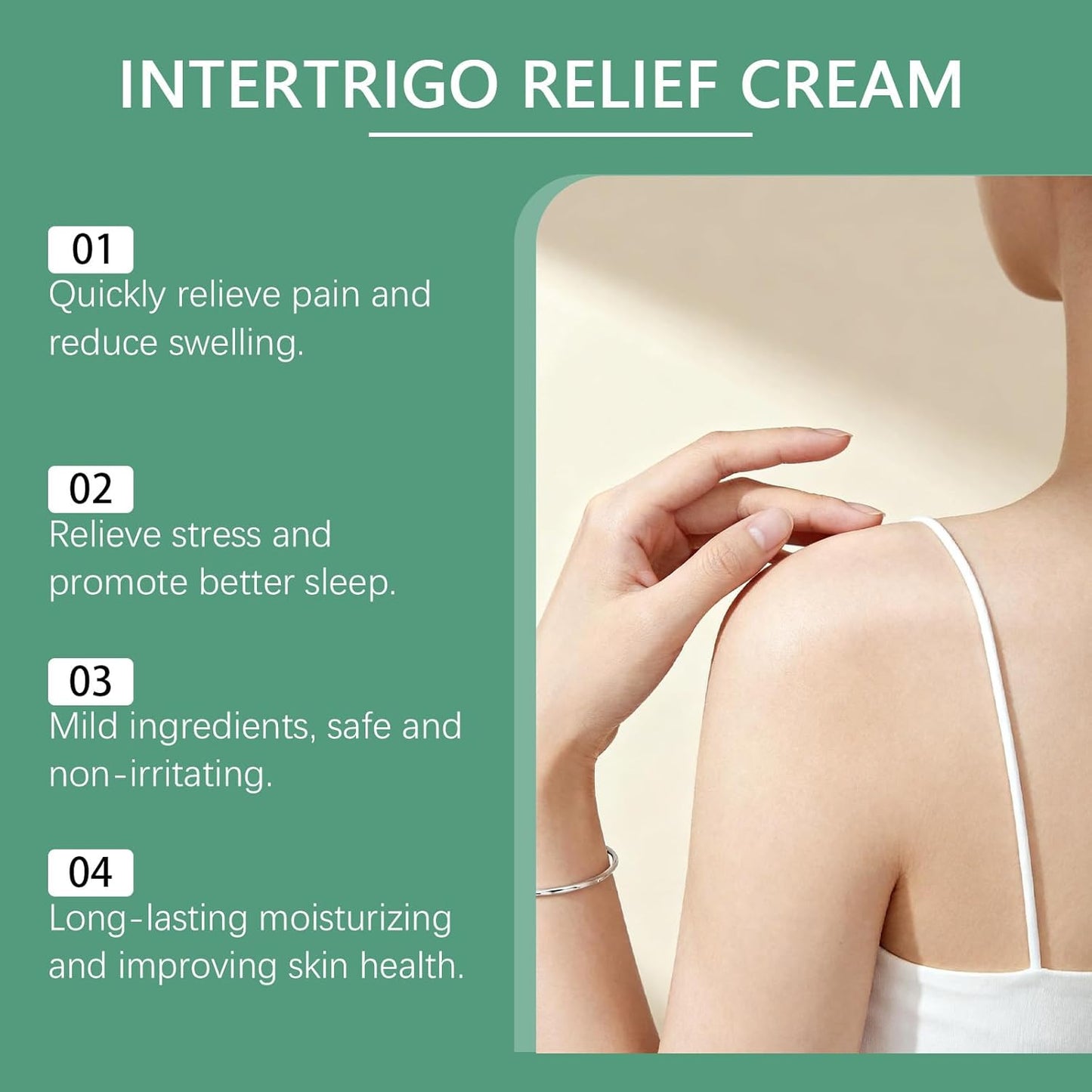 Intertrigo Care Cream, Anti-Chafing Barrier with Zinc Oxide & Undecylenic Acid, Professional Skin Fold Care, Soothe Irritation, Moisture Control for Sensitive Areas (1)