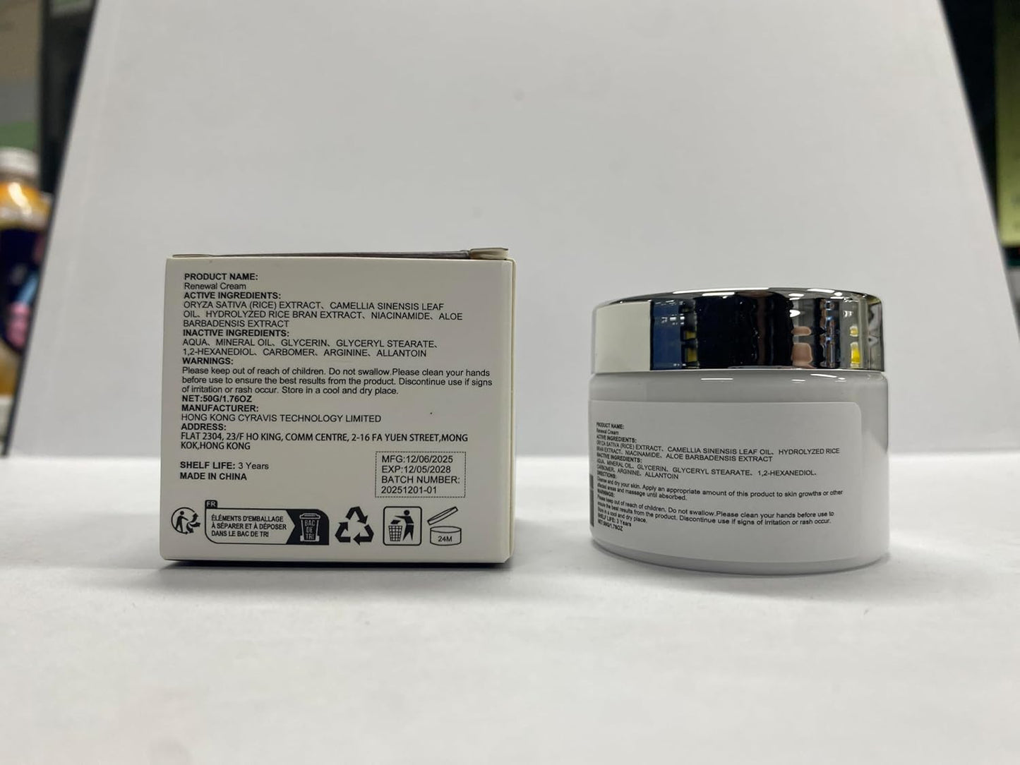 Dual-Action Black & White Rice Moisturizing Cream | Hydrating Body Cream with Rice Bran, Tea Tree Oil & Aloe Vera | Gentle for All Skin Types, 1.76oz x2 Pack