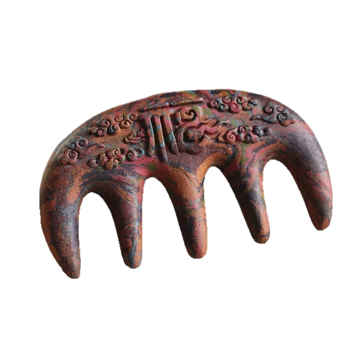 Natural Aromatic Bead Massage Comb, Handmade Ancient - style Fragrant Hair Comb, Portable Long - Lasting Scented Hair Care Tool (Colorful Mandarin Duck Water Absorbing Comb)