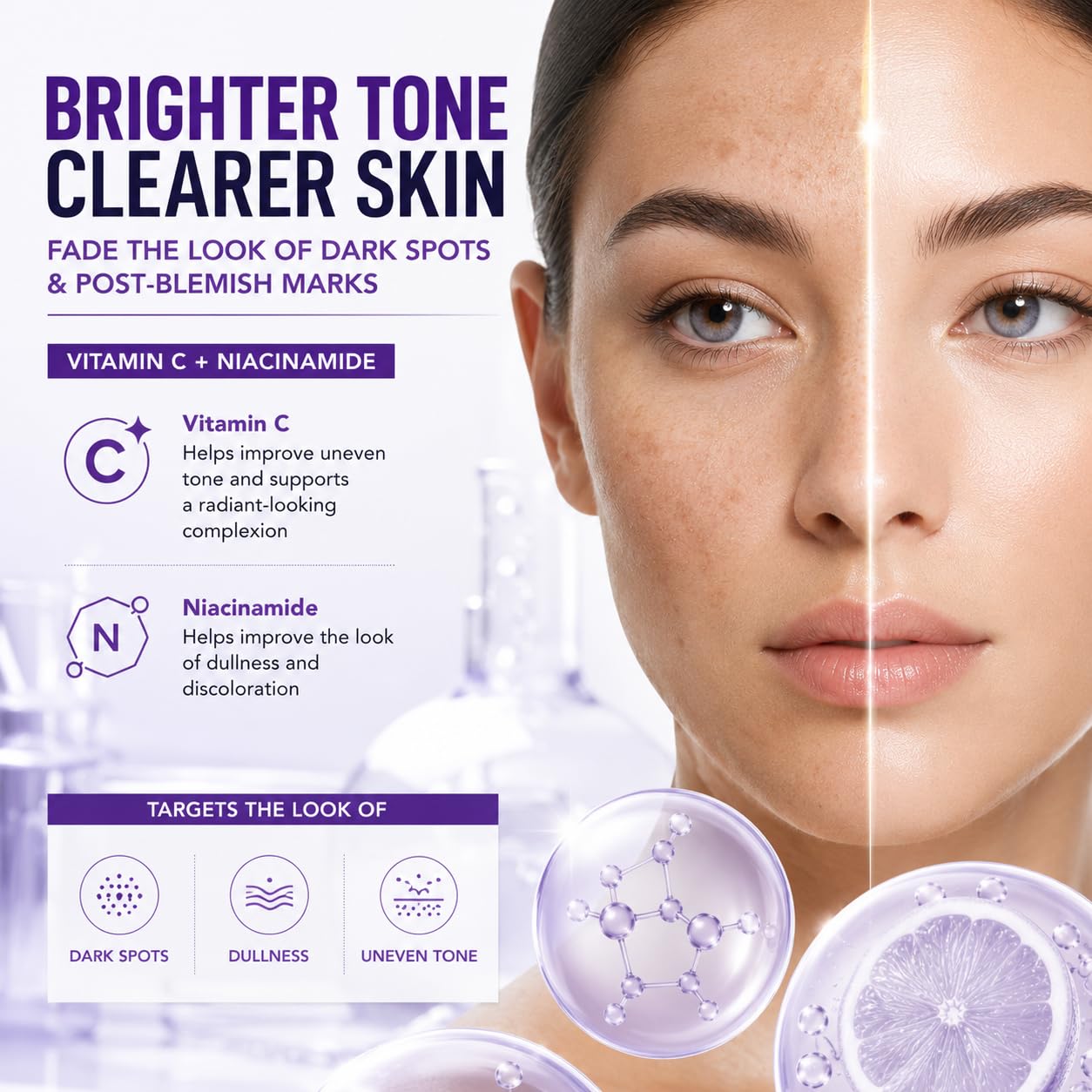 Azelaic Acid Face Cream - Restorative Multi-Action Formula with Vitamin C & Niacinamide, Comforting Gel-Cream for Post-Shaving & Stressed Skin, Revitalizing Skin Tone & Texture (Pack of 1)