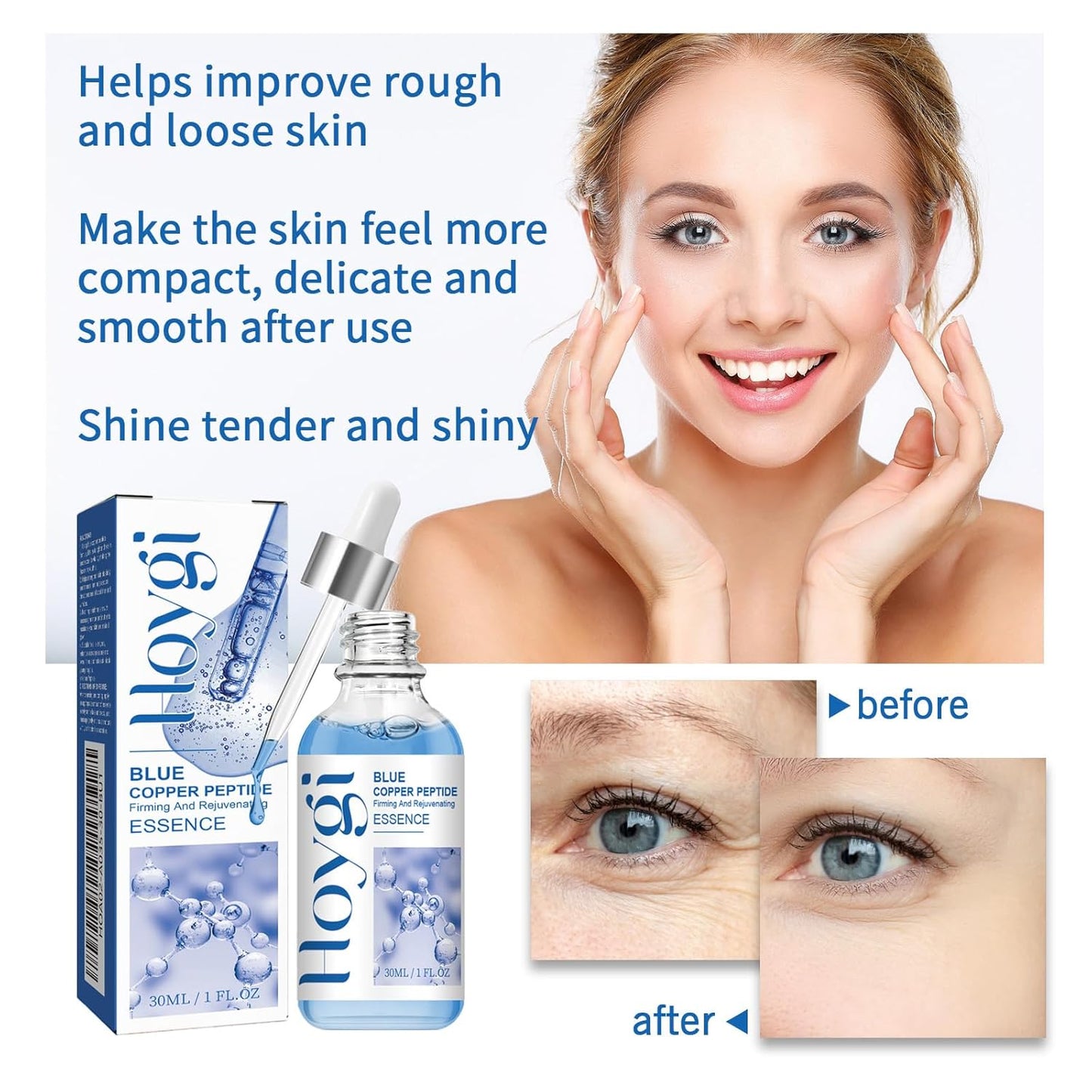 Blue Copper Peptide Serum - Firming Hydration for All Skin Types