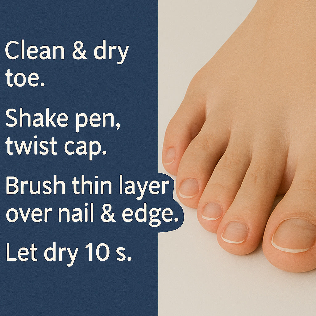 Nail Care Pen (3-Pack) - 25% Undecylenic Acid & Tea Tree Oil, Nourishing Formula for Healthy-Looking Fingernails & Toenails, 3ml per Pen (Pack of 3/4)
