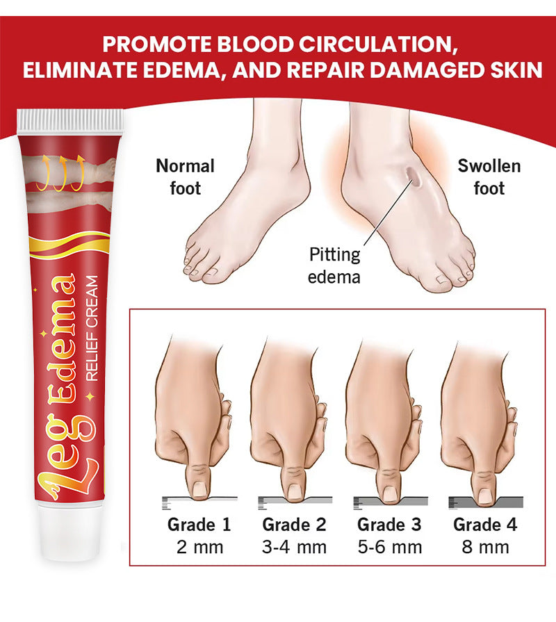 Leg Slimming Massage Cream - Natural Plant Formula, Soothing Swelling & Tightening Skin, Edema Relief for Legs, Light & Non-Greasy, Suitable for Sensitive Skin