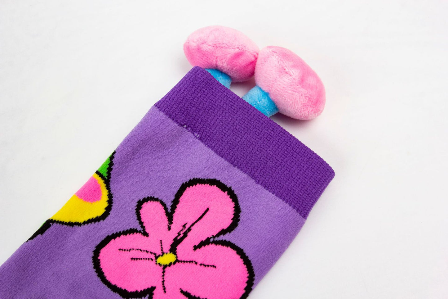 BoBo 3D Caterpillar Knee-High Socks | Mismatched Fun Socks for Kids & Adults | Novelty Gift for Crazy Sock Day