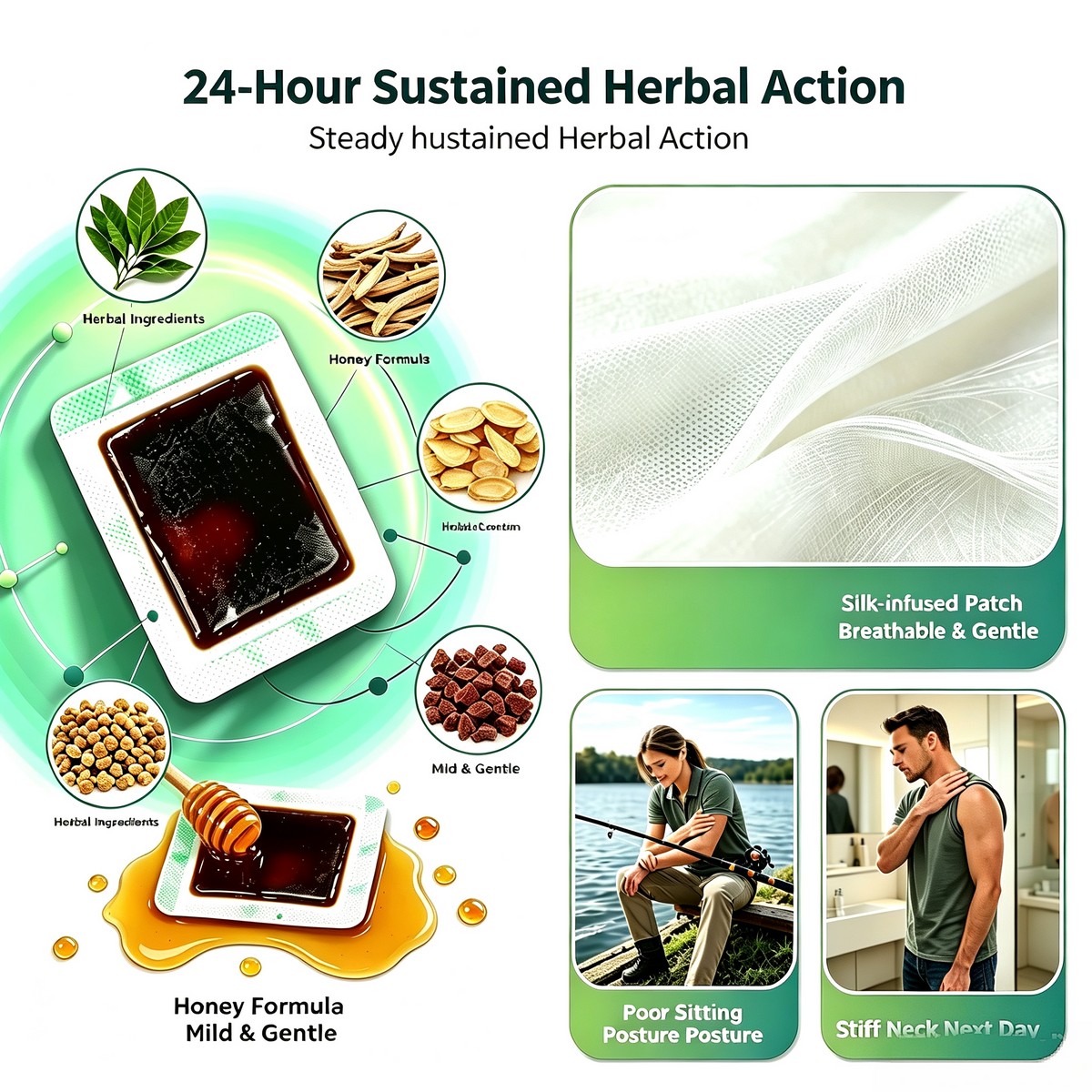 botanical Blend Herbal Patch | For Daily Self-Care, 10 Patches