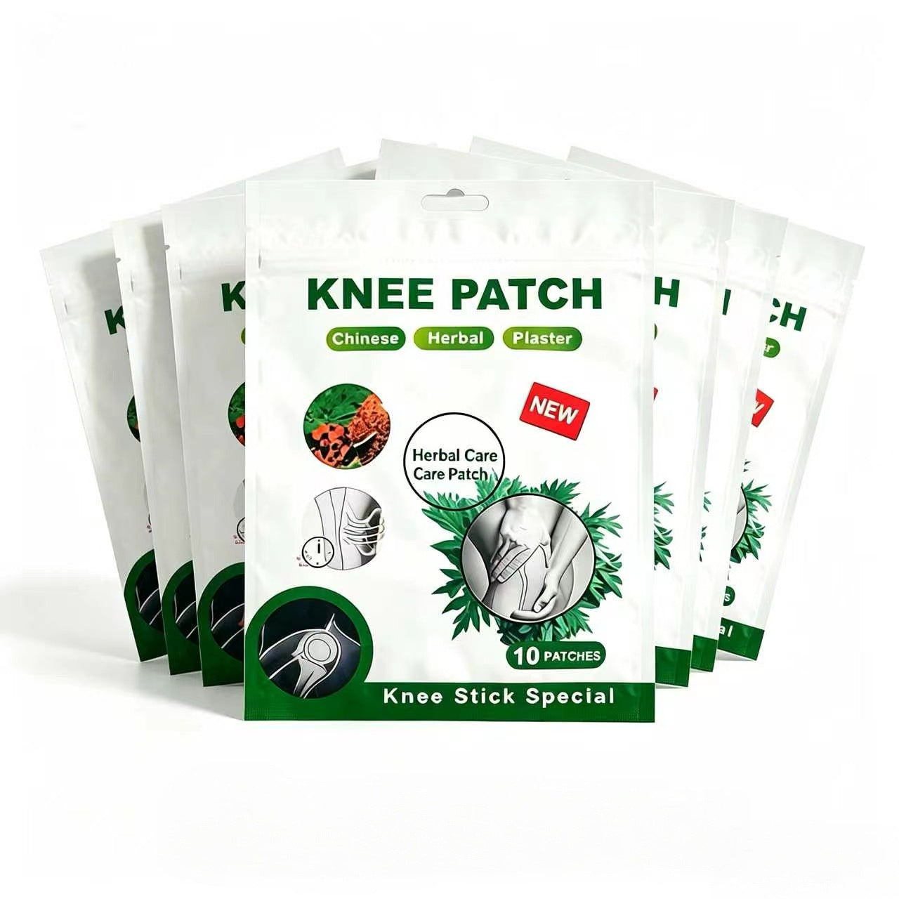 100 PCS Warming Herbal Knee Patches with Wormwood Extract, 12 Hours Lasting Comfort for Soothing Joint Discomfort in Knee, Back, Neck & Shoulder